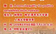 学术报告：A norm inequality for positive semidefinite block matrices