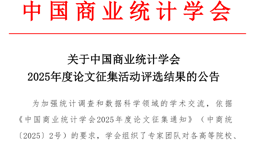 我院教师论文在中国商业统计学会论文征集活动评选中取得佳绩